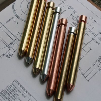 Brass Shiny Stubby Fat Pens in Various Colours